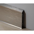 Aluminium plint 10 x 70 mm geborsteld aluminium (Lengte 2,00 Mtr)